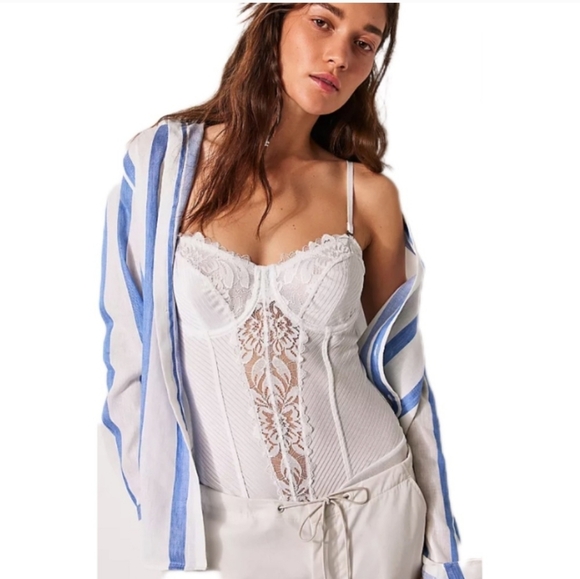 NWOT Free People Good Luck Charm Bodysuit Size M